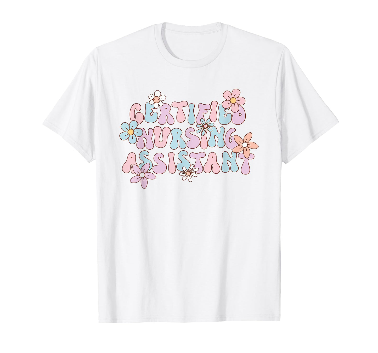 Groovy Certified Nursing Assistant CNA Easter Spring T-Shirt