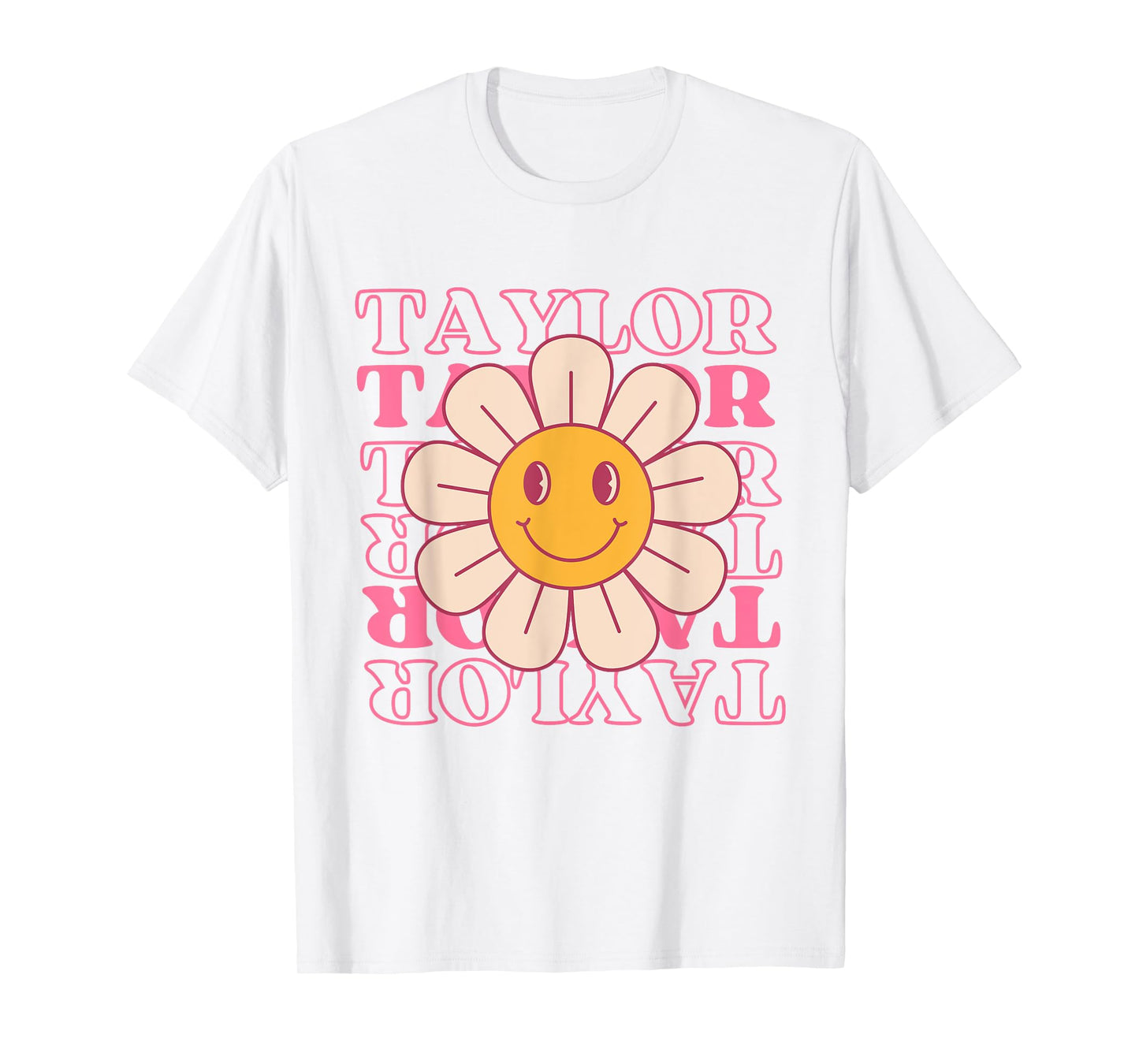 Girl Retro TAYLOR First Name Personalized Groovy Birthday T-Shirt