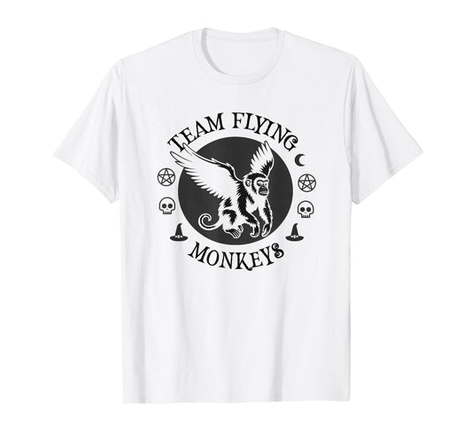 Cute Introvert Team Flying Monkeys Witch Spooky Wizard T-Shirt