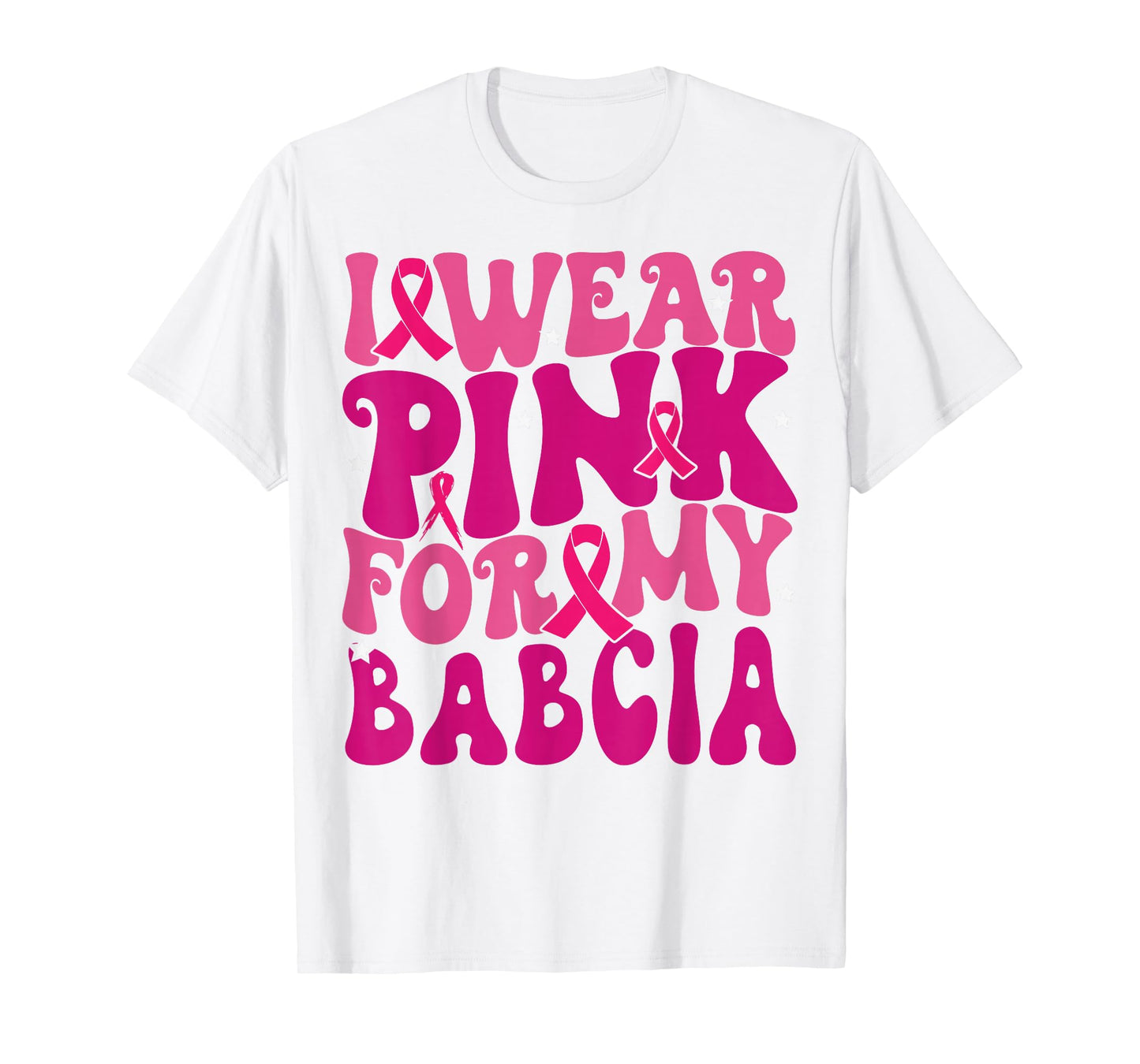 I Wear Pink for My Babcia Breast Cancer Awareness Kids T-Shirt