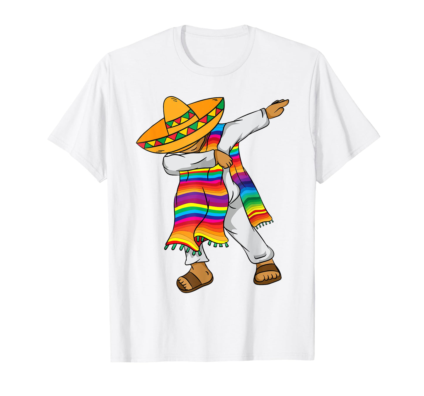 Mexican Poncho Dab Boy Mexico Hispanic Heritage Month Kids T-Shirt