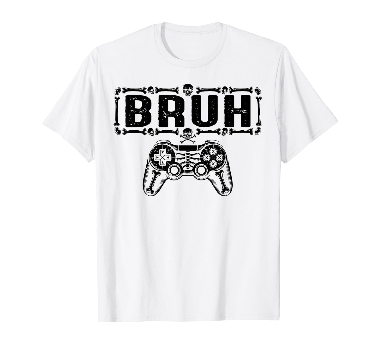 Funny Skeleton Video Game Halloween Gaming Gamer Boys Men T-Shirt