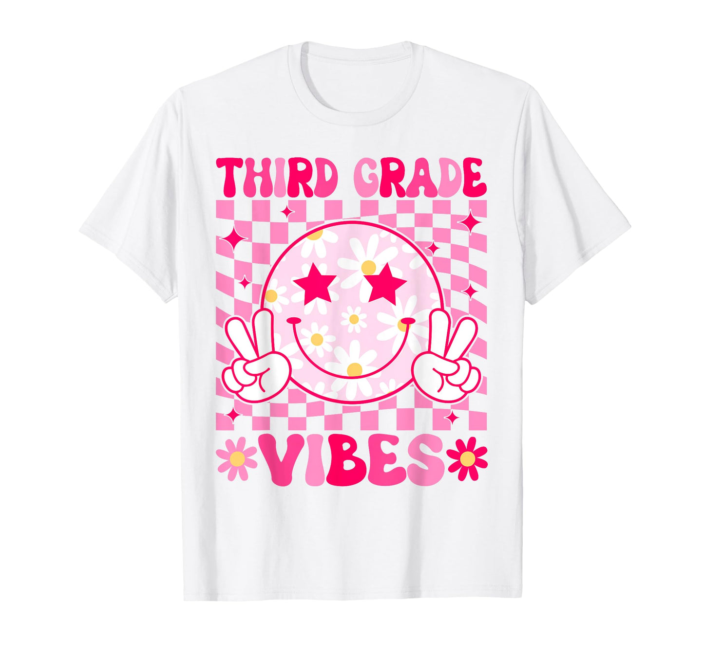 Third Grade Vibes Back To School 3rd Grade Teacher Students T-Shirt