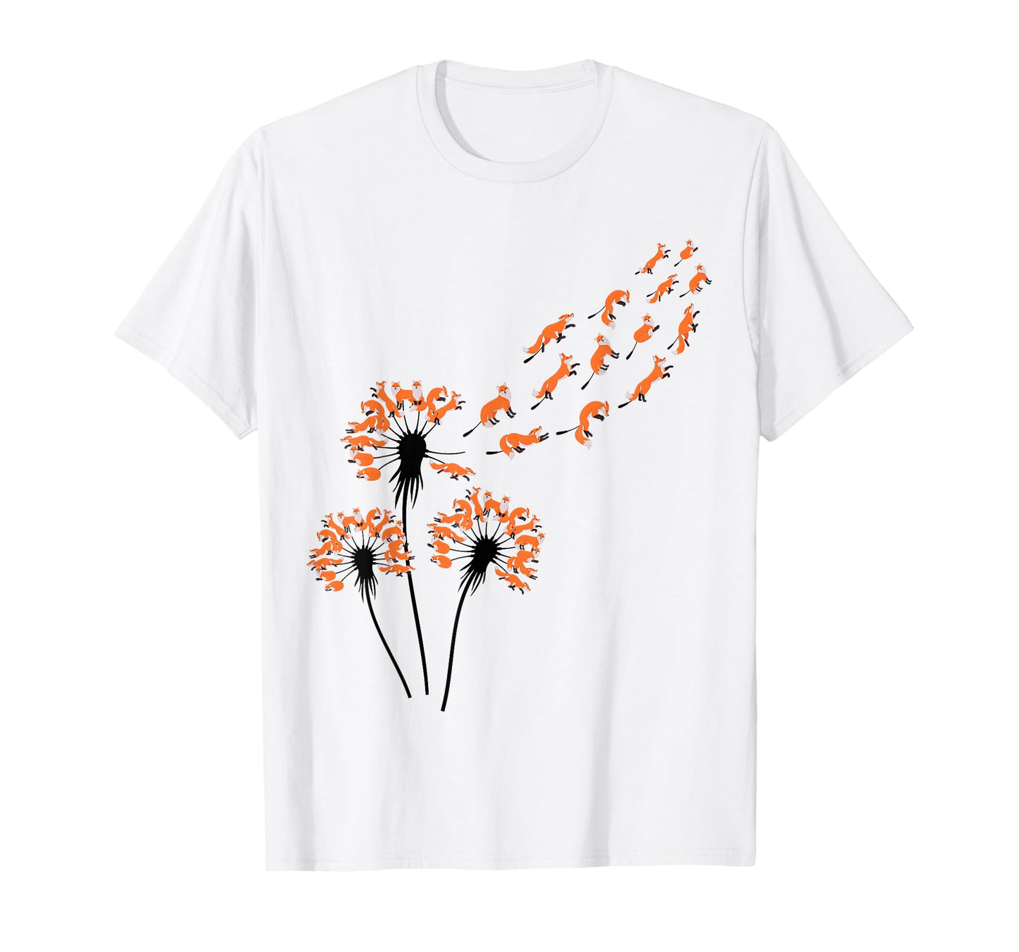 Flower Dandelion Foxes for Fox Lover | Fox T-Shirt