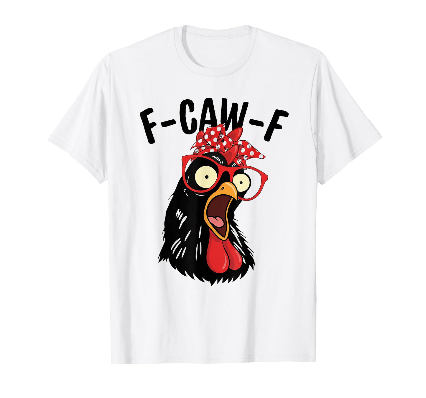 F-CAW-F Chicken Women Bow Headband Crow Peck Funny Halloween T-Shirt