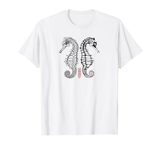 Seahorse Skeletons in The Balance T-Shirt
