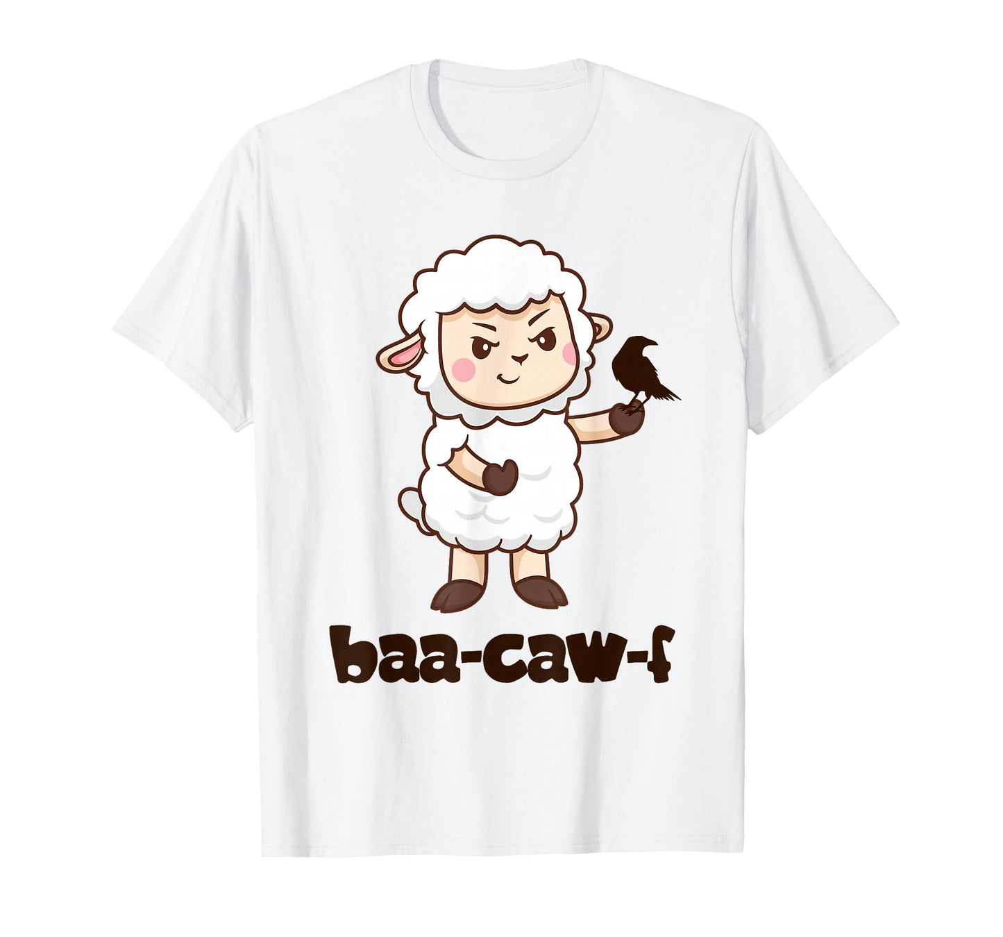 Funny Back Off Shirt Cute Sheep Baa Crow Caw Clever Insult T-Shirt