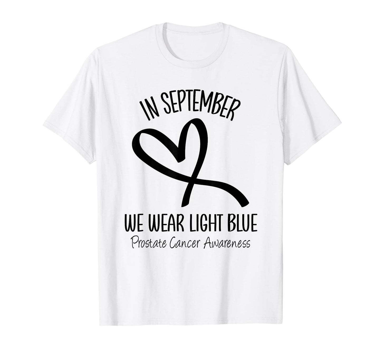 Rainbow September Blue Prostate Cancer Awareness Ribbon T-Shirt