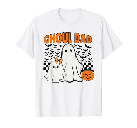 Ghoul Dad Halloween Ghost Spooky Season Retro Daddy T-Shirt
