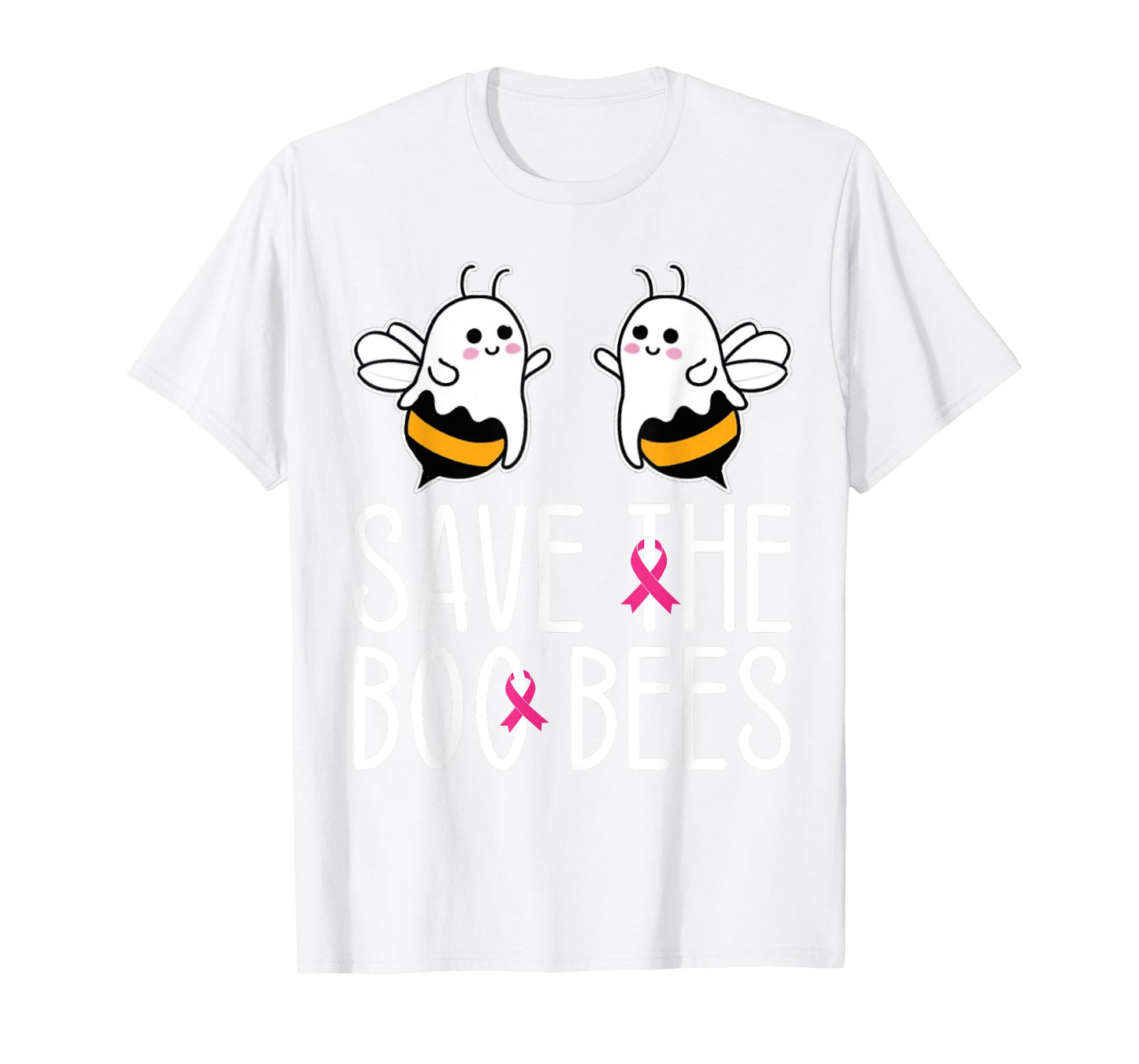 Save The Boo bees Breast Cancer Awareness Halloween Women T-Shirt