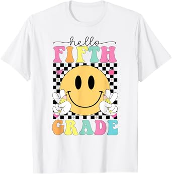 Hello Fifth Grade Teacher Kids 5th Grade Team Back To School T-Shirt