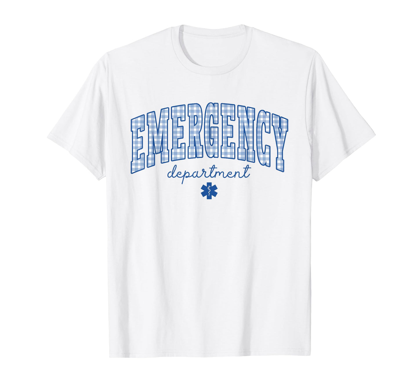 Emergency Department ER Nurse Gingham Work EMT Paramedic T-Shirt