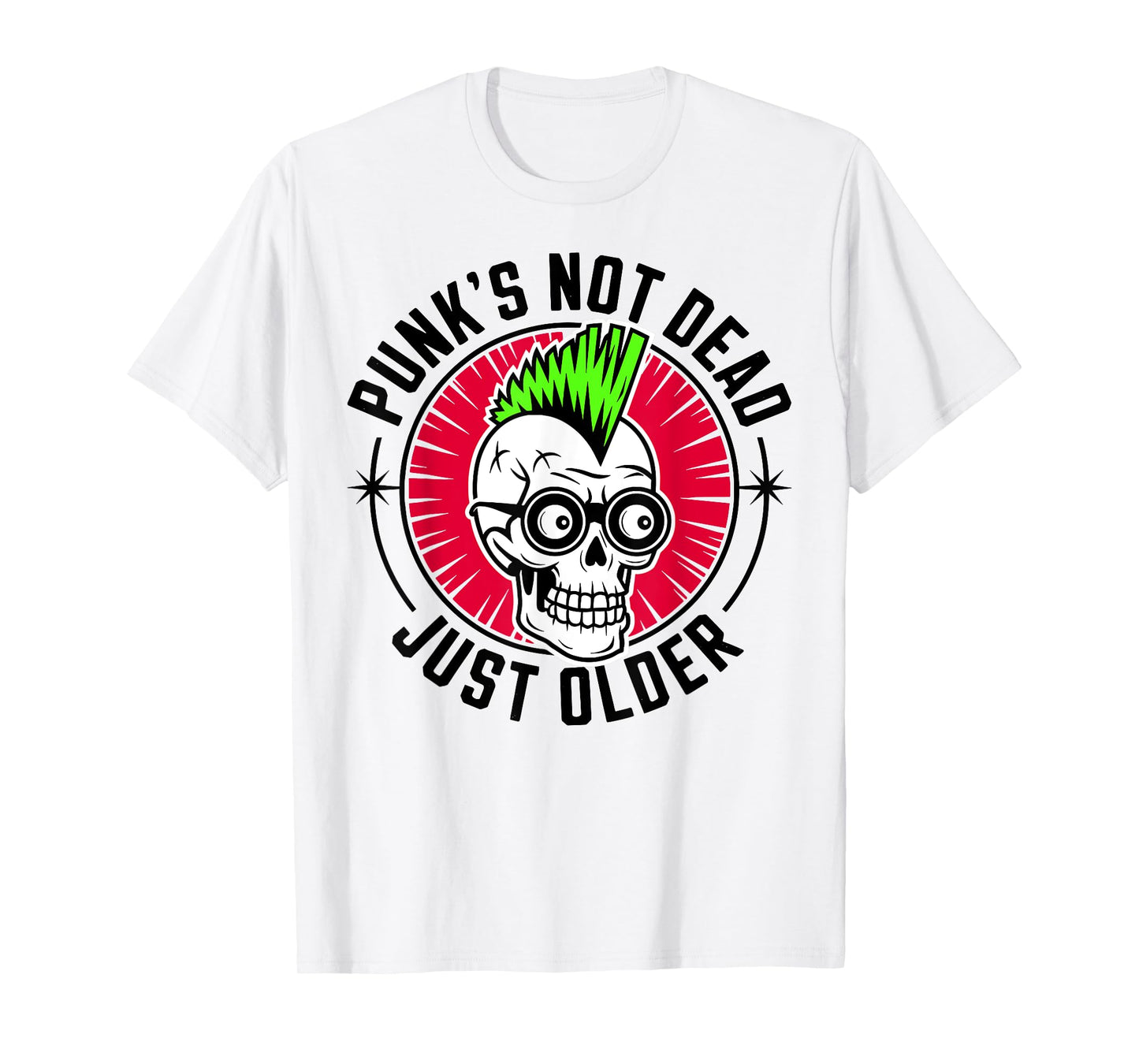 Punk's Not Dead - Just Older X Skeleton Skull Punk Punk T-Shirt