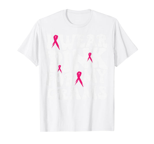 I Wear Pink for My Grams Breast Cancer Awareness Kids T-Shirt