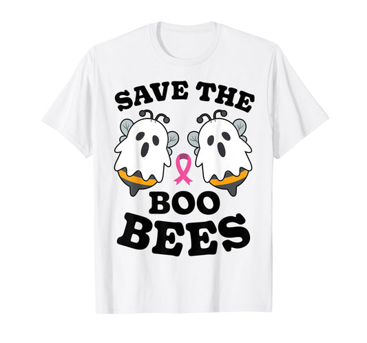Save The Boo Bees Funny Breast Cancer Awareness Halloween T-Shirt