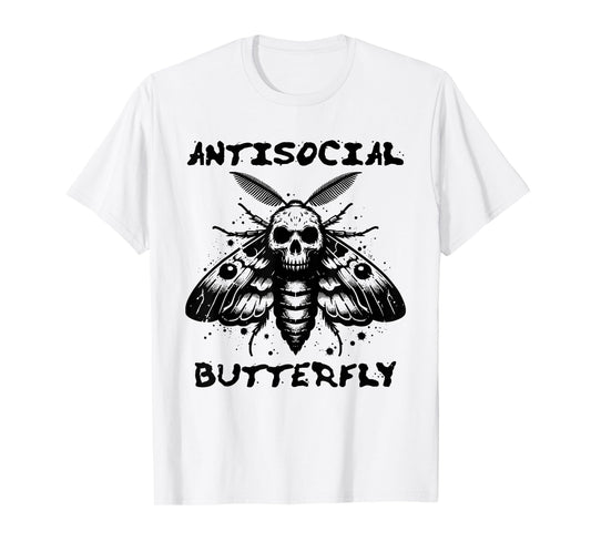 Antisocial Butterfly, Funny with a death head moth T-Shirt