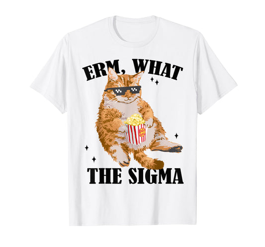Funny Cat meme Quote Erm What Sigma For Men Women Cool Sigma T-Shirt