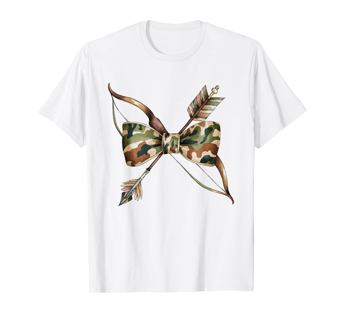 Coquette Camo Bow Camouflage Antlers Hunting Duck Women Girl T-Shirt