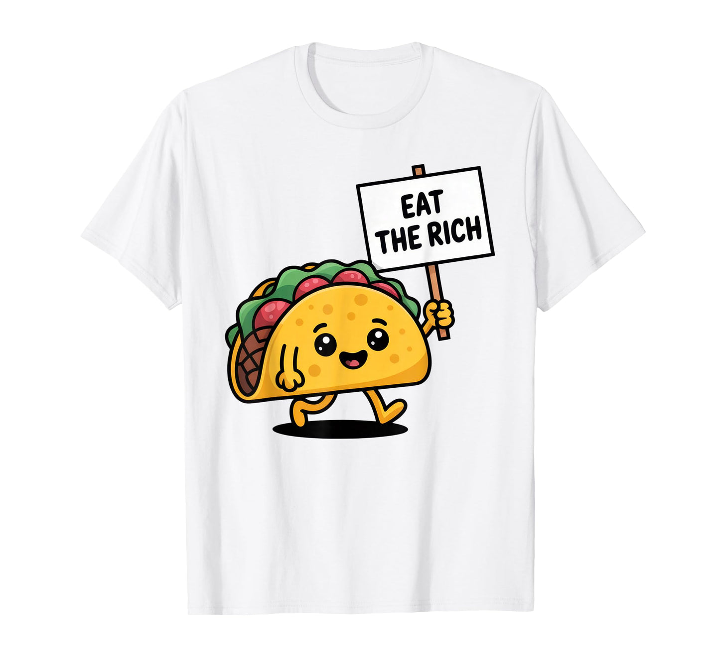 Eat The Rich Funny Taco Cartoon for Food Lovers and T-Shirt