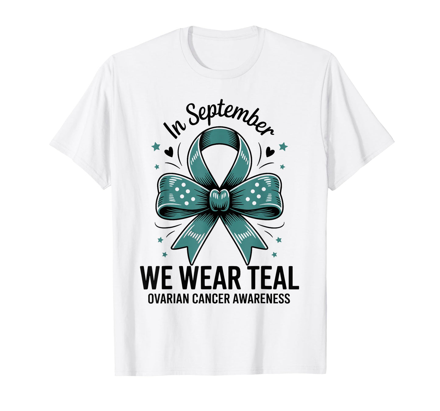 I Wear Teal For My Mom Ovarian Cancer Awareness T-Shirt