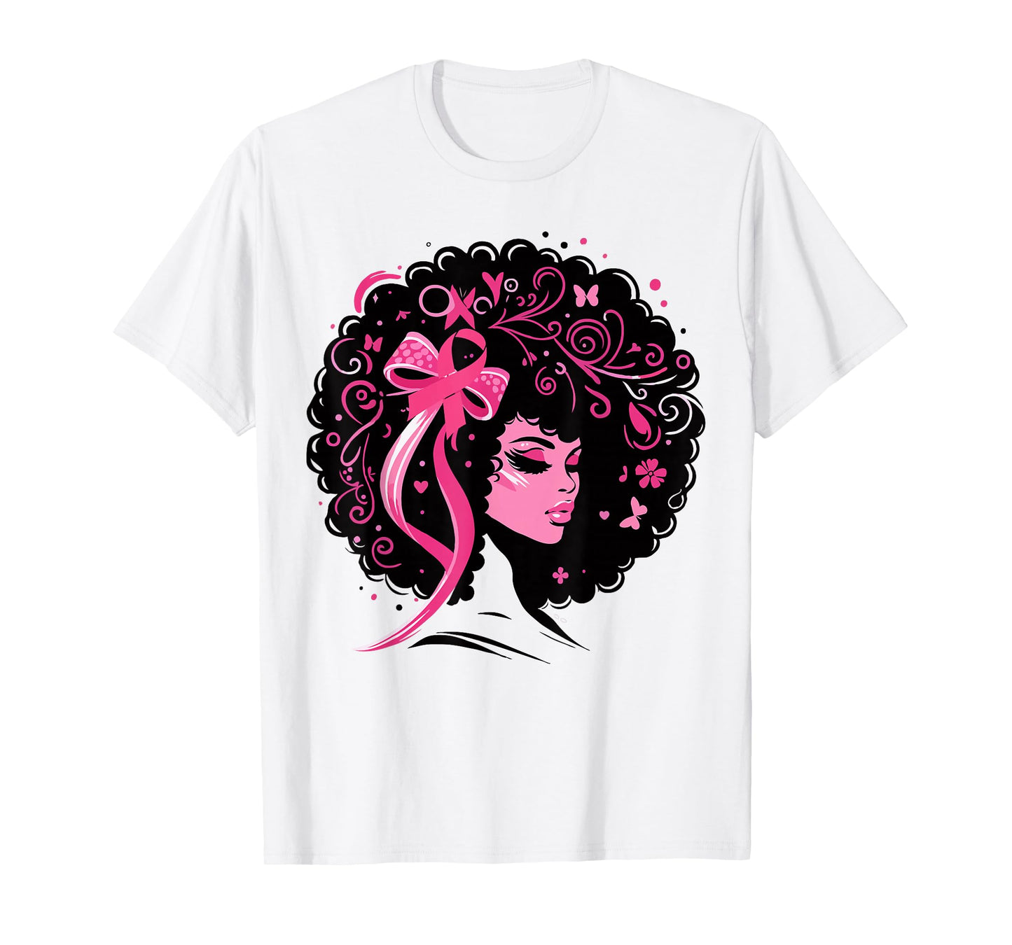 Breast Cancer Black African American Women Support Pink T-Shirt