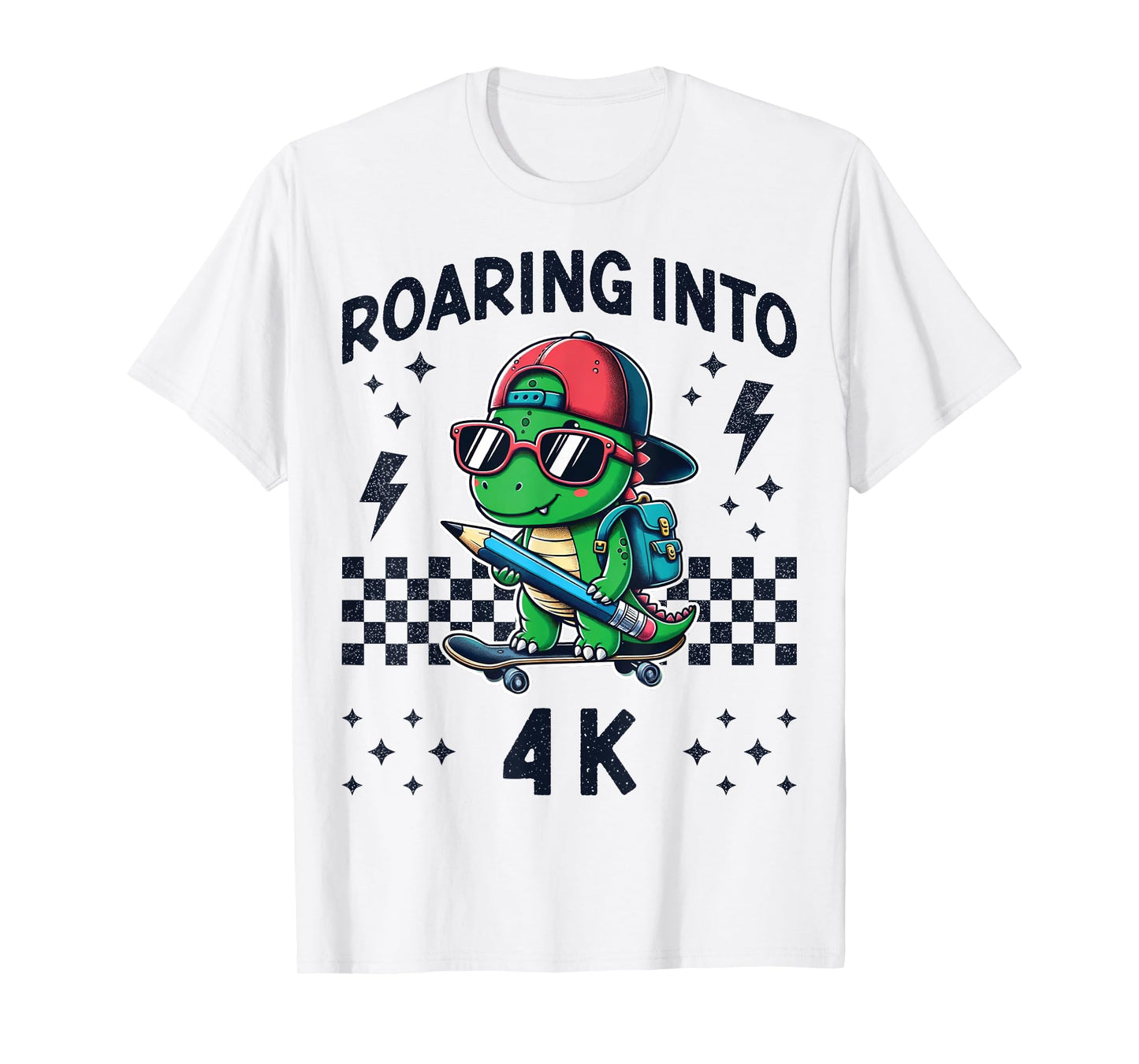 Roaring Into 4K Dinosaur First Day of PreK 4 Im Ready for 4K T-Shirt