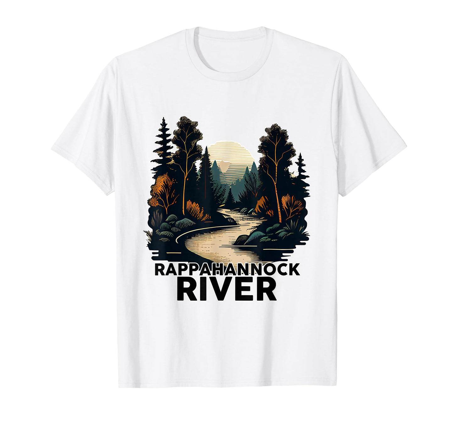 Rappahannock River T-Shirt Retro River Rappahannock T-Shirt