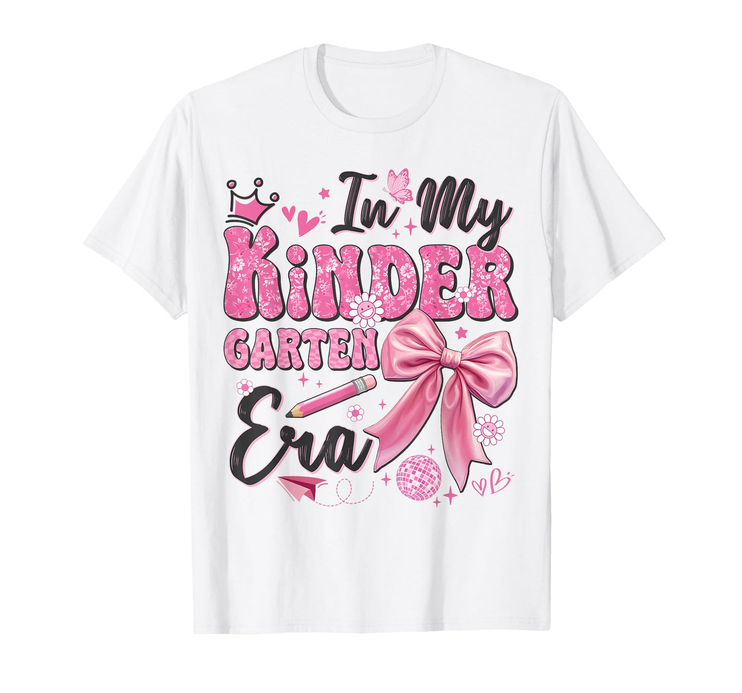 In My Kindergarten Era Coquette Back To School Teacher Girl T-Shirt