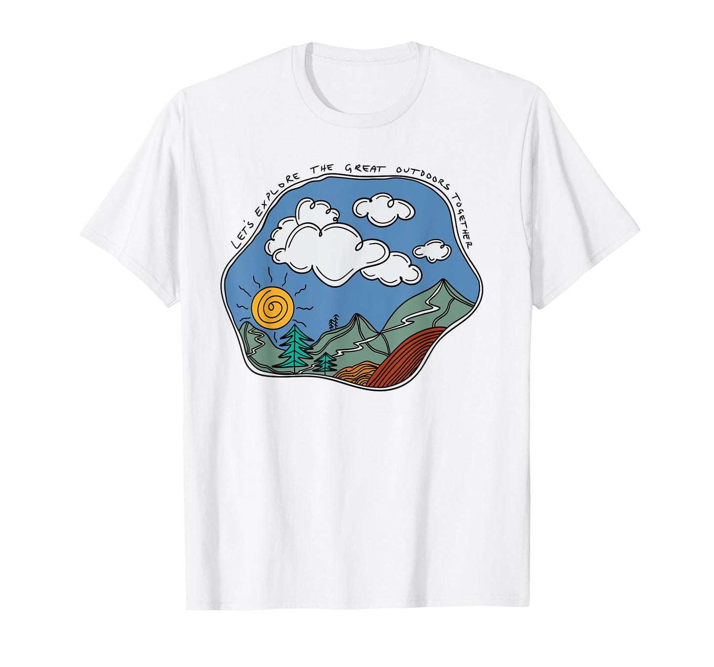 Granola Girl Aesthetic Gorpcore Summer Mountain Nature Retro T-Shirt