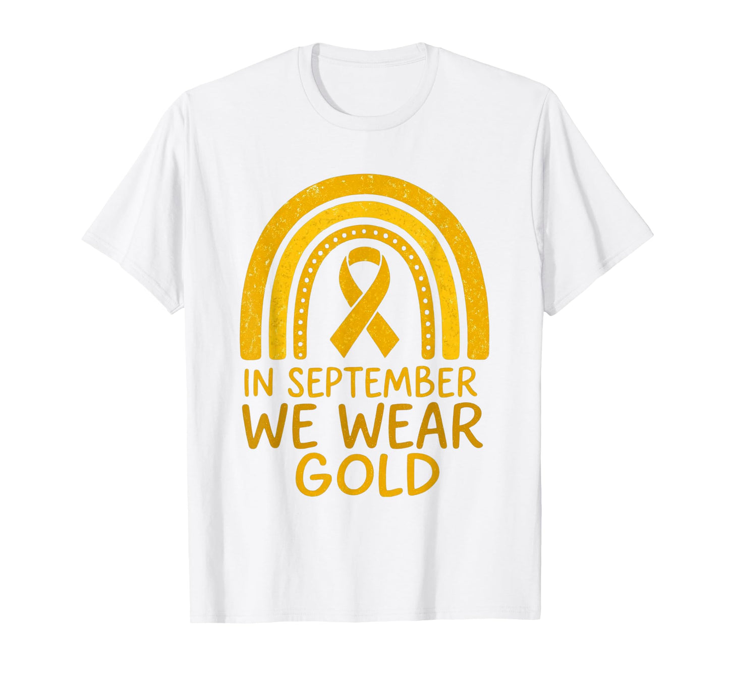 in September We Wear Gold Childhood Cancer Awareness Kids T-Shirt