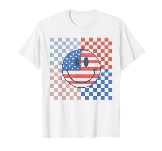 4th of July USA America Flag Baby Toddler Smile Gift T-Shirt