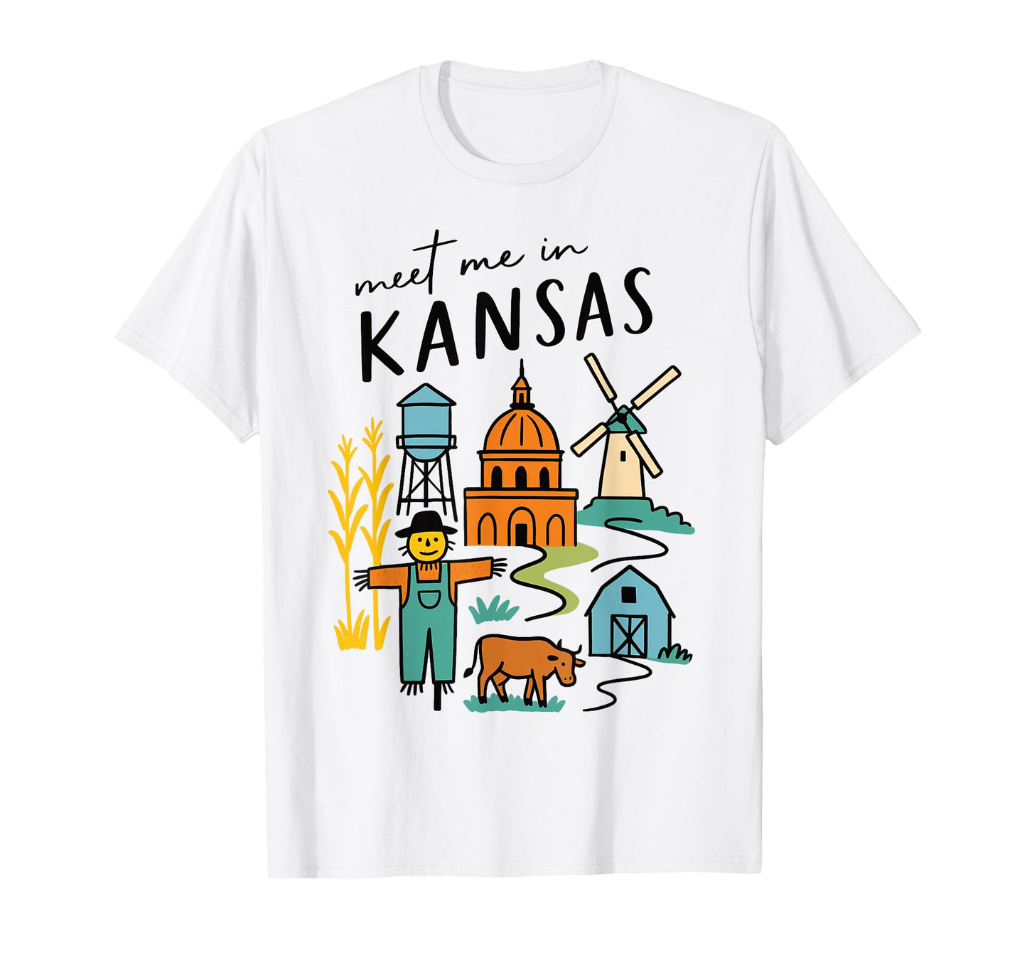 Meet me in Kansas - Cute US State Travel Retro Design Women T-Shirt