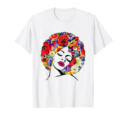 Afro Hair Natural Black History tshirt Juneteenth Pride T-Shirt
