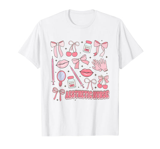 Coquette Aesthetic Nurse Injector Dermatology Botox Nurse T-Shirt