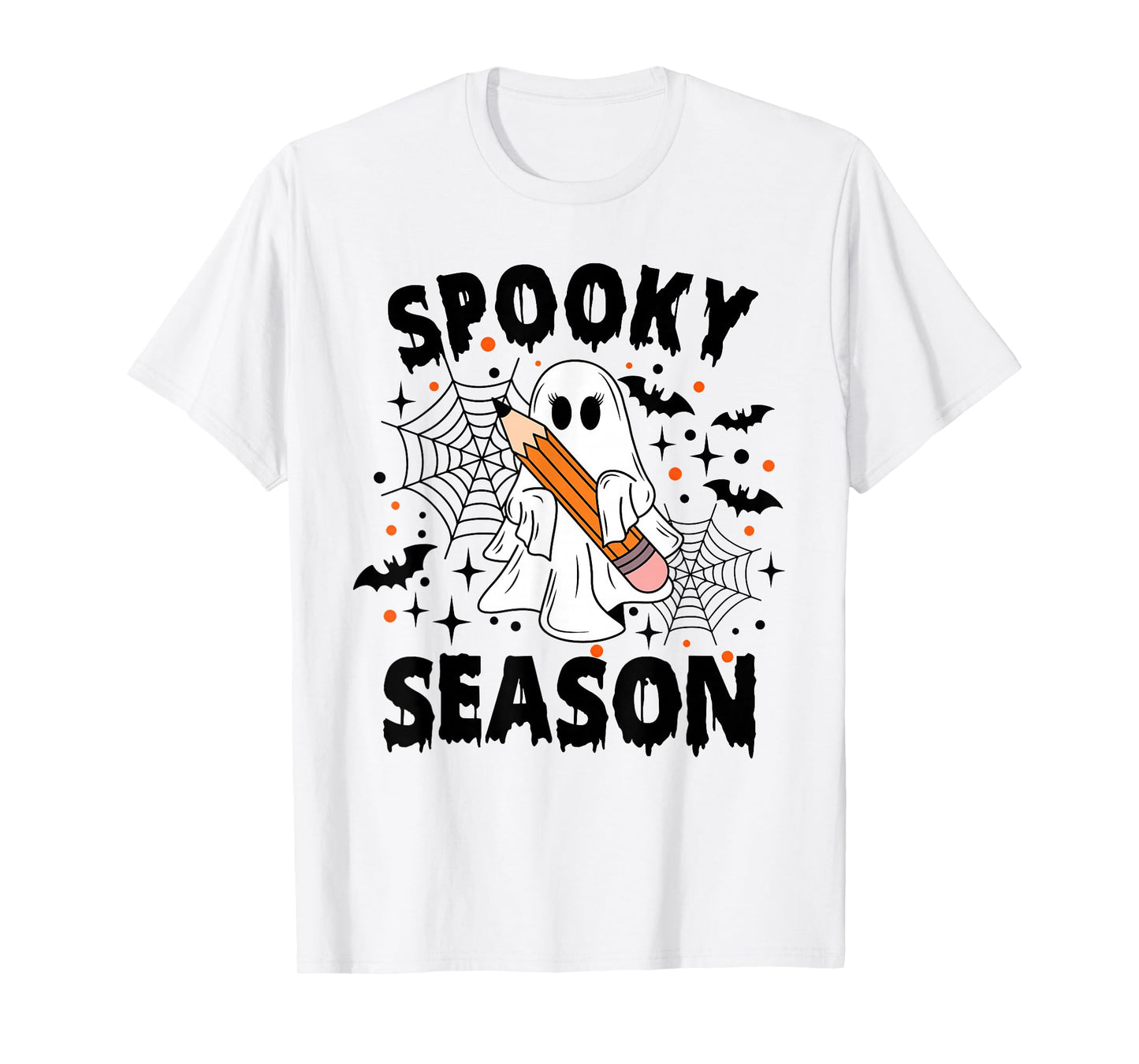 Spooky Season Halloween Ghost Groovy Halloween Women Girls T-Shirt
