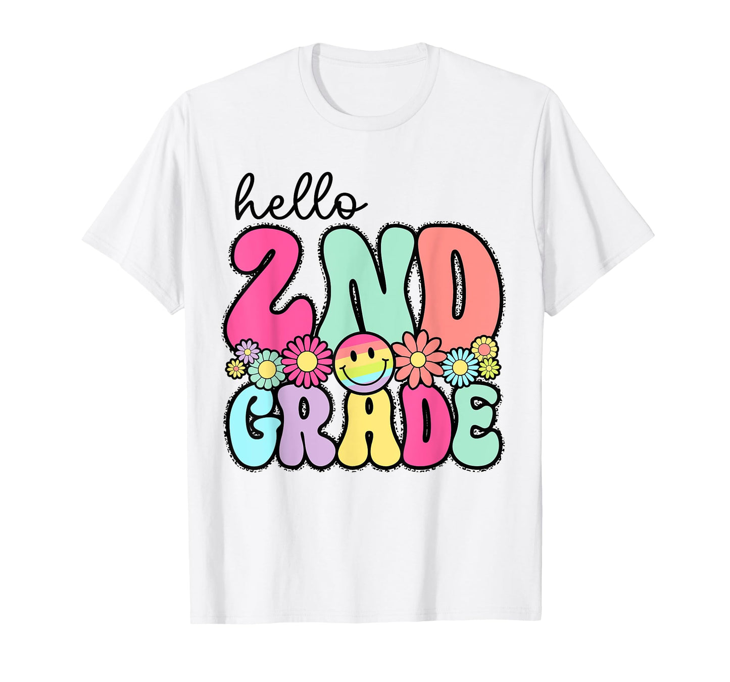 Hello 2nd Grade First Day Back To School Teachers Girls Kids T-Shirt