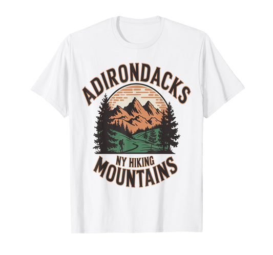 Adirondacks NY Hiking Mountains Nature Lovers Design T-Shirt