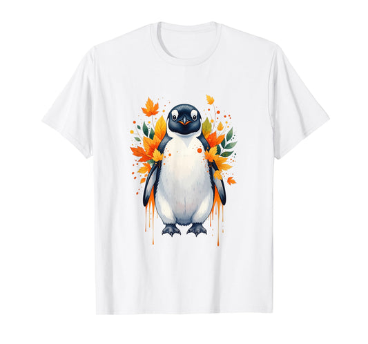 Autumn Penguin Art Cute Animal Lover Men Women T-Shirt