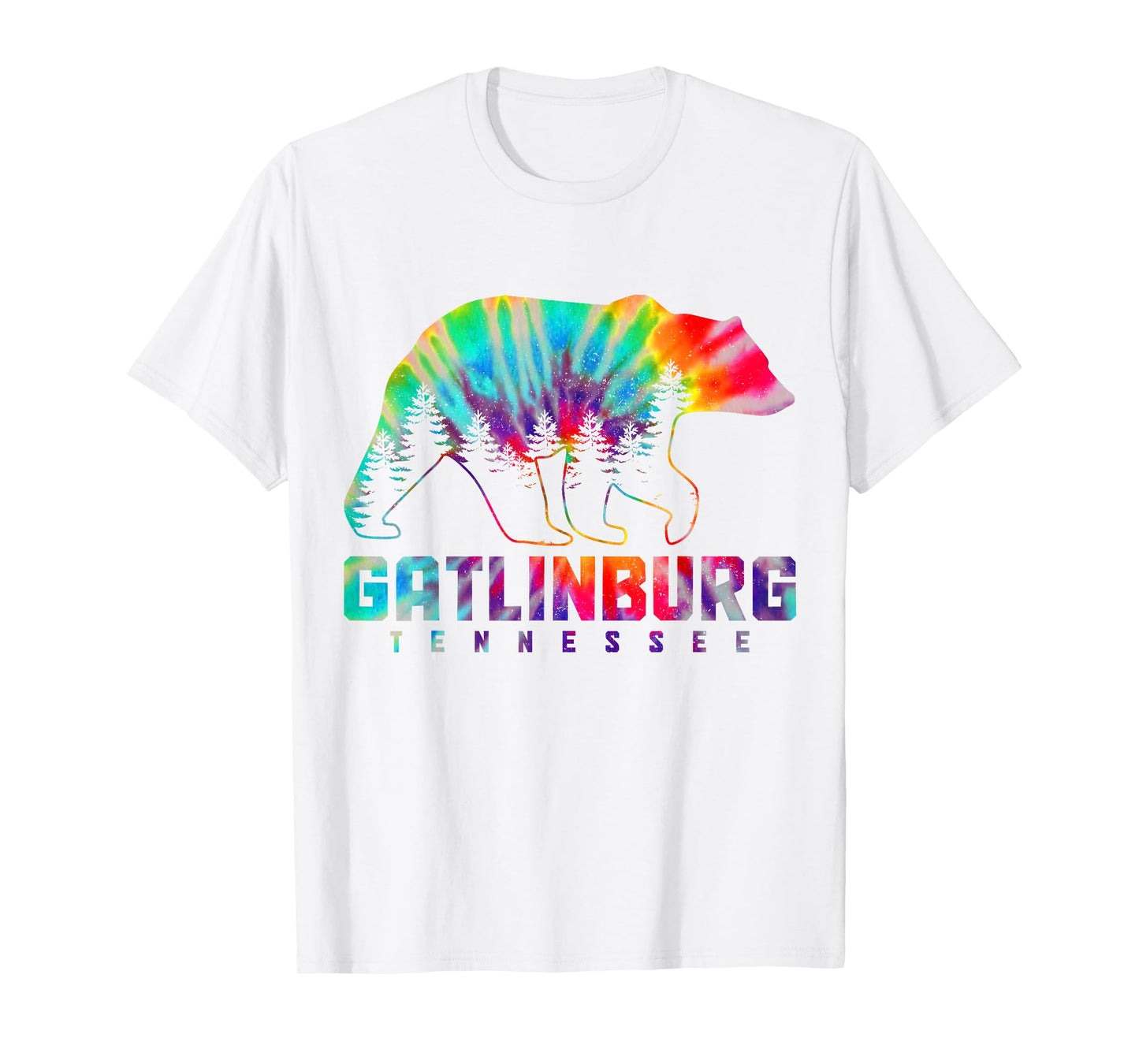 Gatlinburg Tennessee Tie Dye Bear Pride Outdoor Vintage T-Shirt