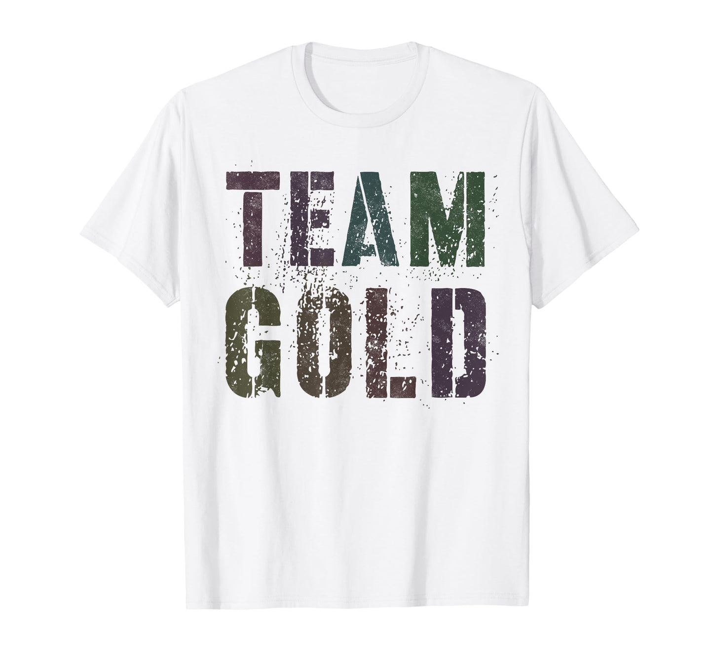 Vintage TEAM GOLD Summer Camp War Game Childhood Cancer T-Shirt for Men Women Kids