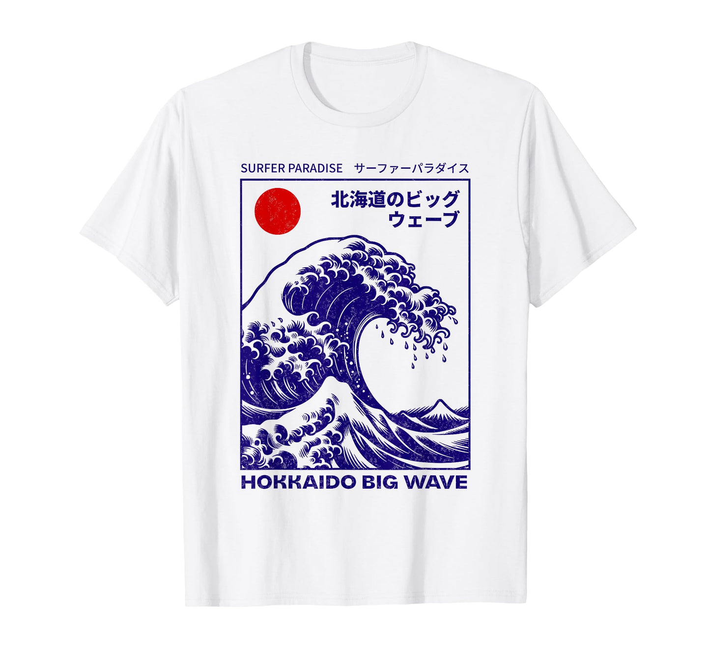 Hokkaido Wave The Great Wave of Kanagawa Surfer Paradise T-Shirt
