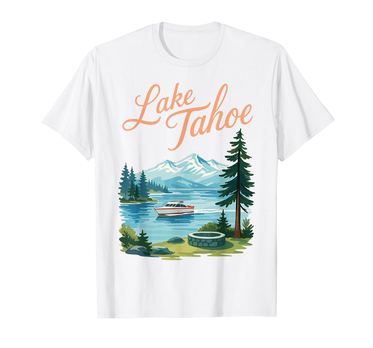Lake Tahoe California Mountain Lake Adventure Graphic T-Shirt