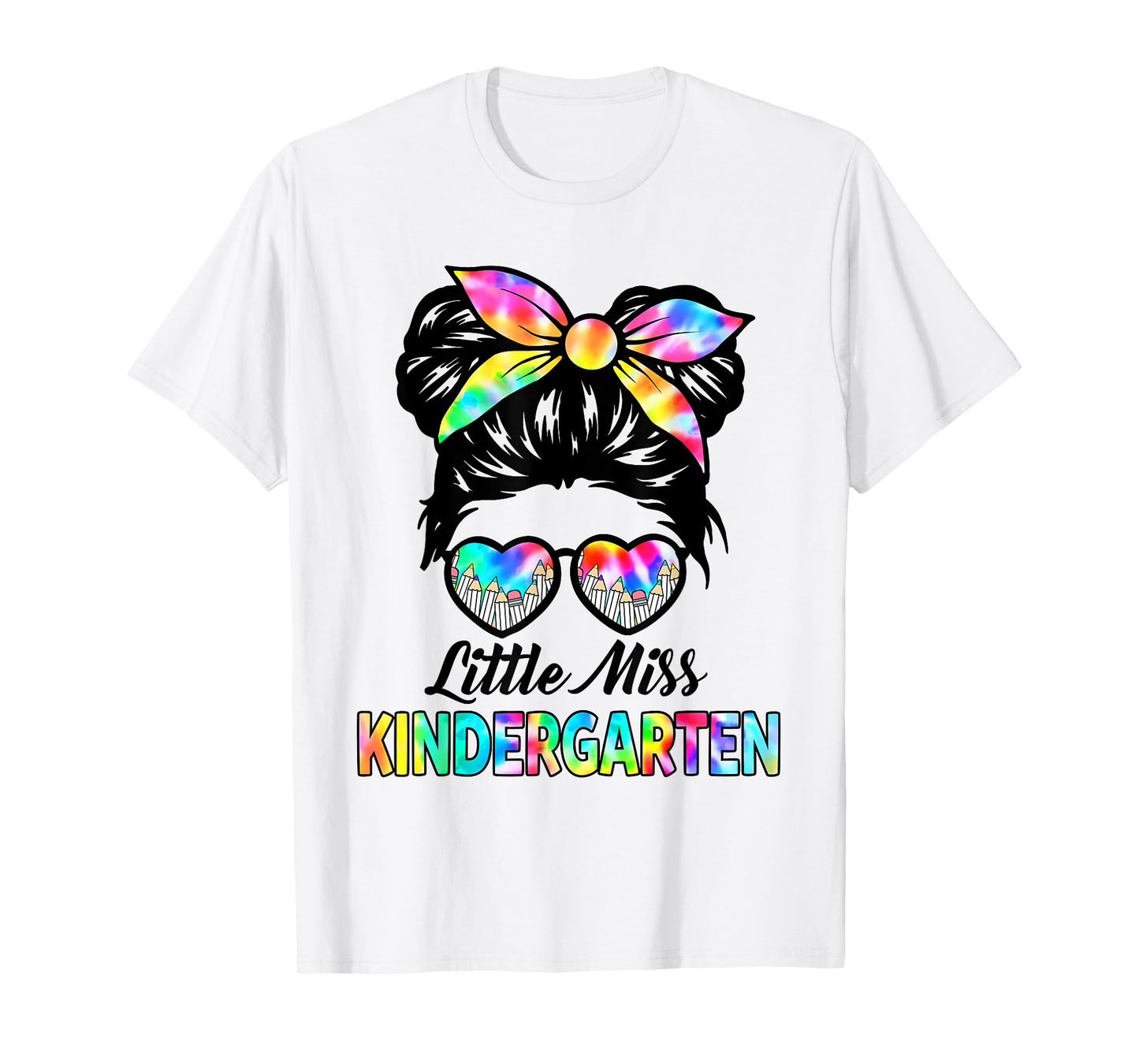 Little Miss KINDERGARTEN First Day Back To School Girls Kids T-Shirt
