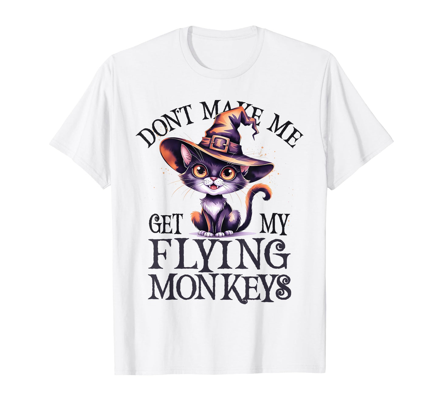 Funny Team Flying Monkeys Cat Witch Feral Wizard Halloween T-Shirt