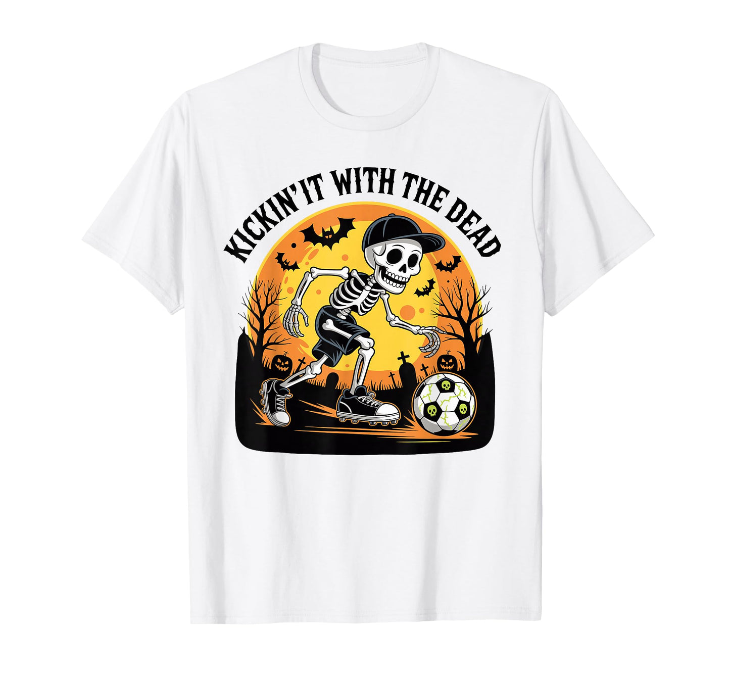 Kickin' It Halloween Skeleton Soccer Player T-Shirt
