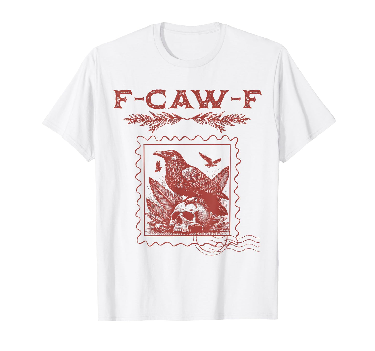 F-Caw-F Funny Halloween Gothic Black Crow T-Shirt