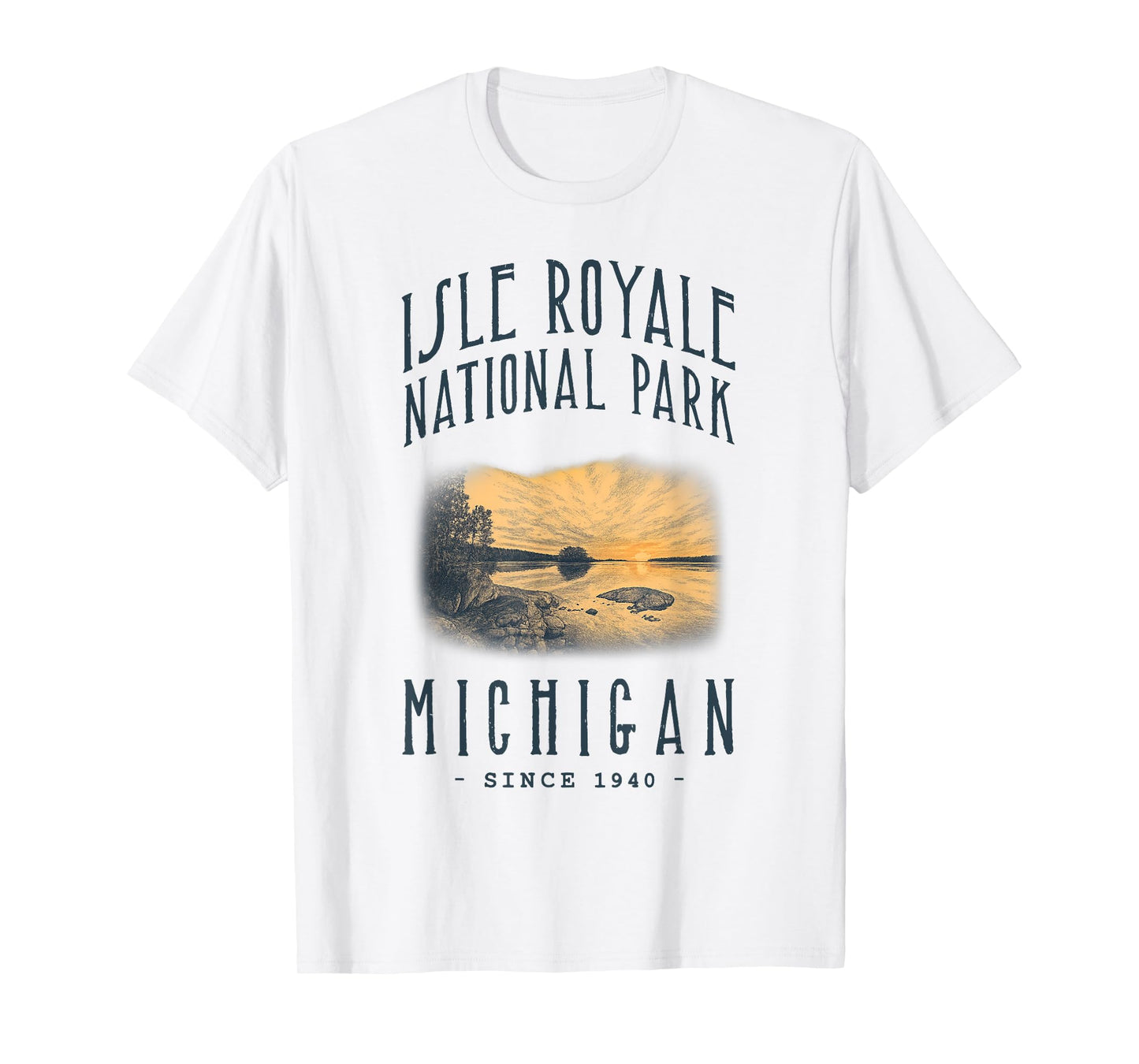 ISLE ROYALE NATIONAL PARK, MICHIGAN. CAMPING, HIKER T-Shirt