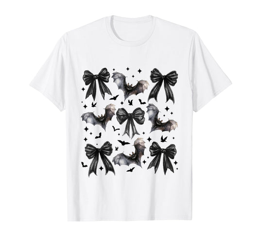 Halloween Bat Coquette Bow Halloween Bat Coquette Bows Women T-Shirt