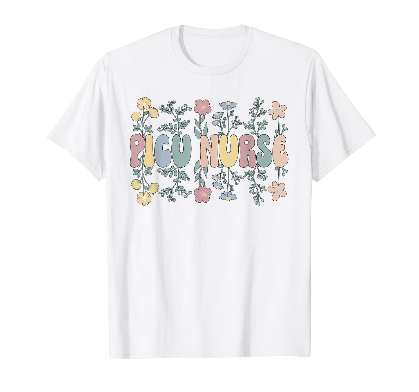Groovy PICU Nurse Pediatric Intensive Care Unit T-Shirt