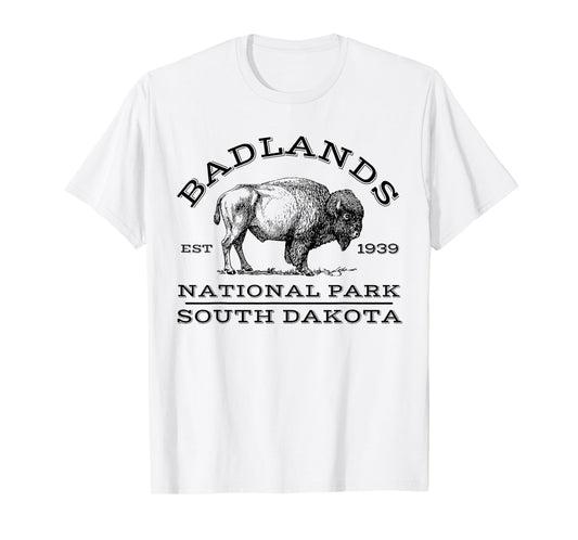 Badlands National Park Buffalo South Dakota Hike Outdoors T-Shirt